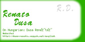 renato dusa business card